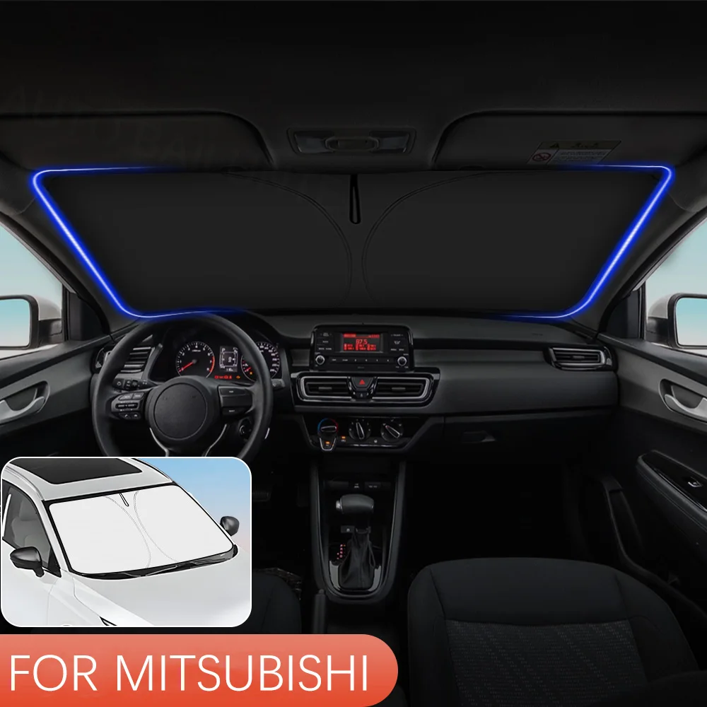 Für Mitsubishi Outlander 2022-2024 2025, Auto Windschutzscheibe Sonnenschutz Abdeckung Frontscheibe Sonnenschutz Visier Auto Innen UV Schutz