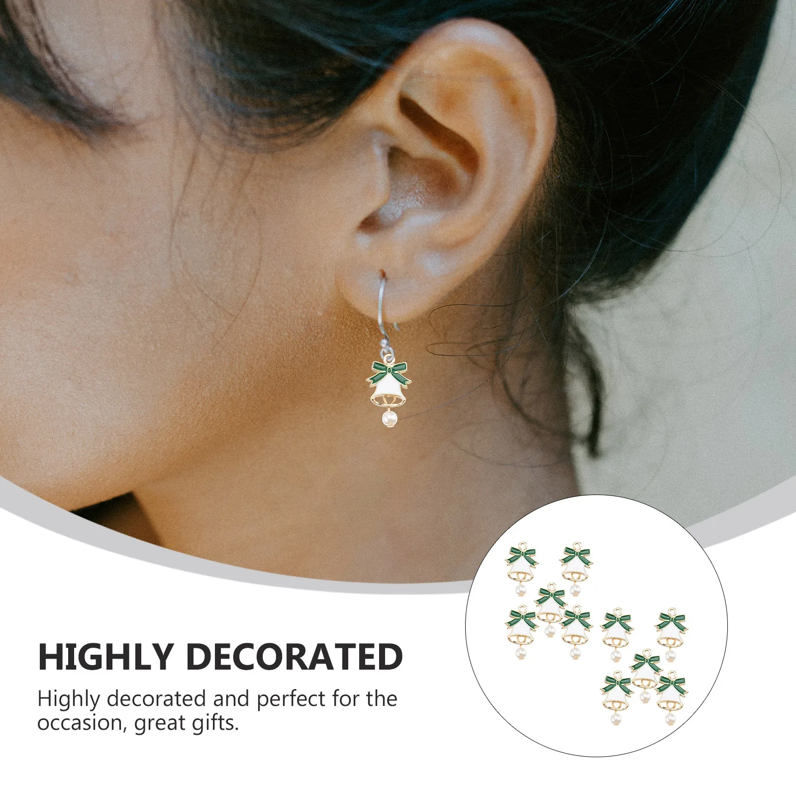 

ARTIBETTER 10pcs Creative Pendant Set for Jewelry Making Bracelet Christmas Ornament Craft Decor Party Accessory