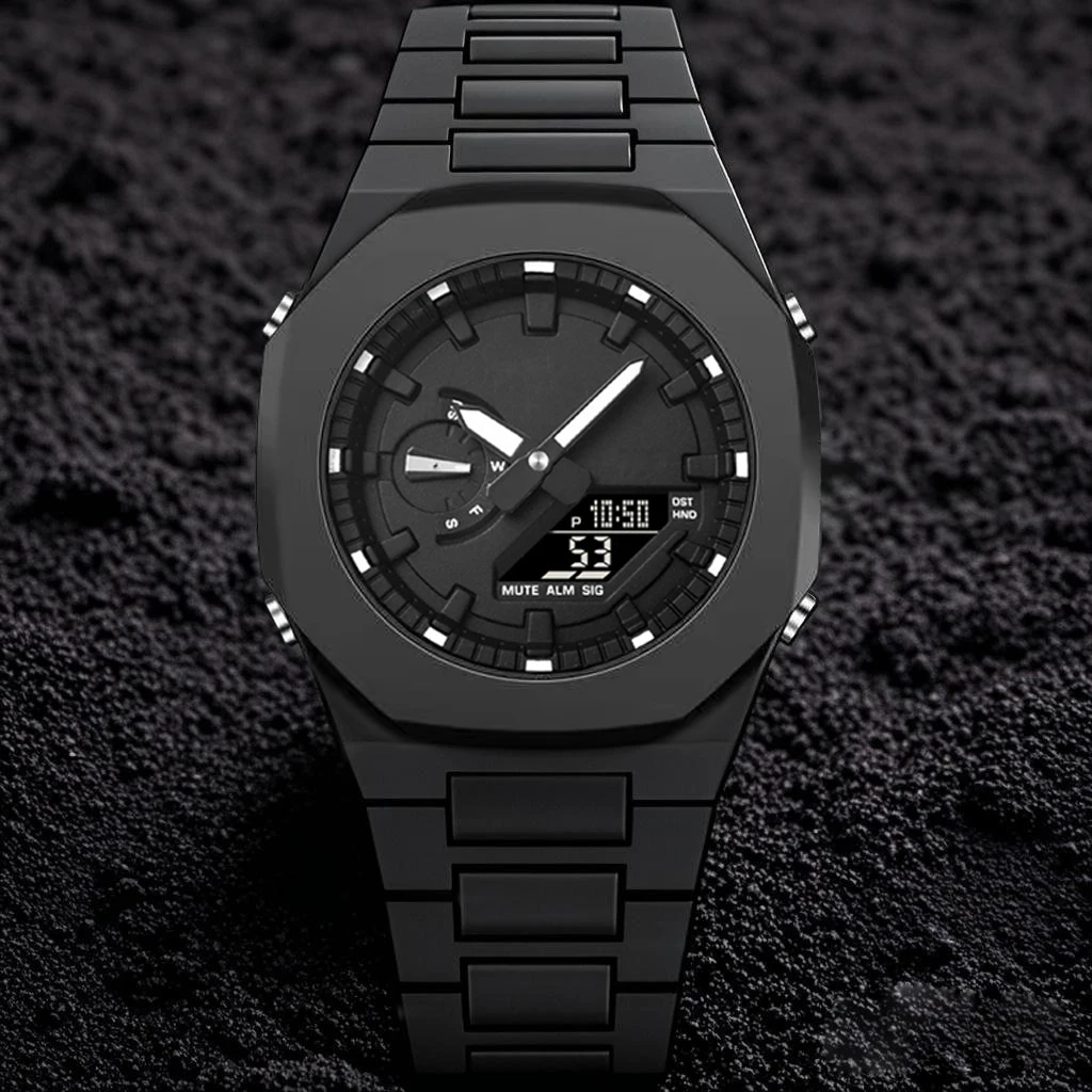 

Men's Fashion Casual Sports Quartz Watch Business Color Graduated Dial Waterproof with Light And Date Display