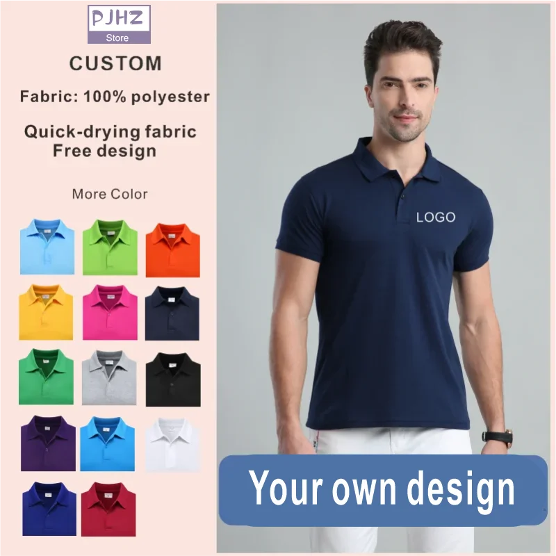 Casual Cheap Polo Shirt Breathable Short Sleeve Personal Company Group Logo Design Men and Women Custom Top Print Embroidery