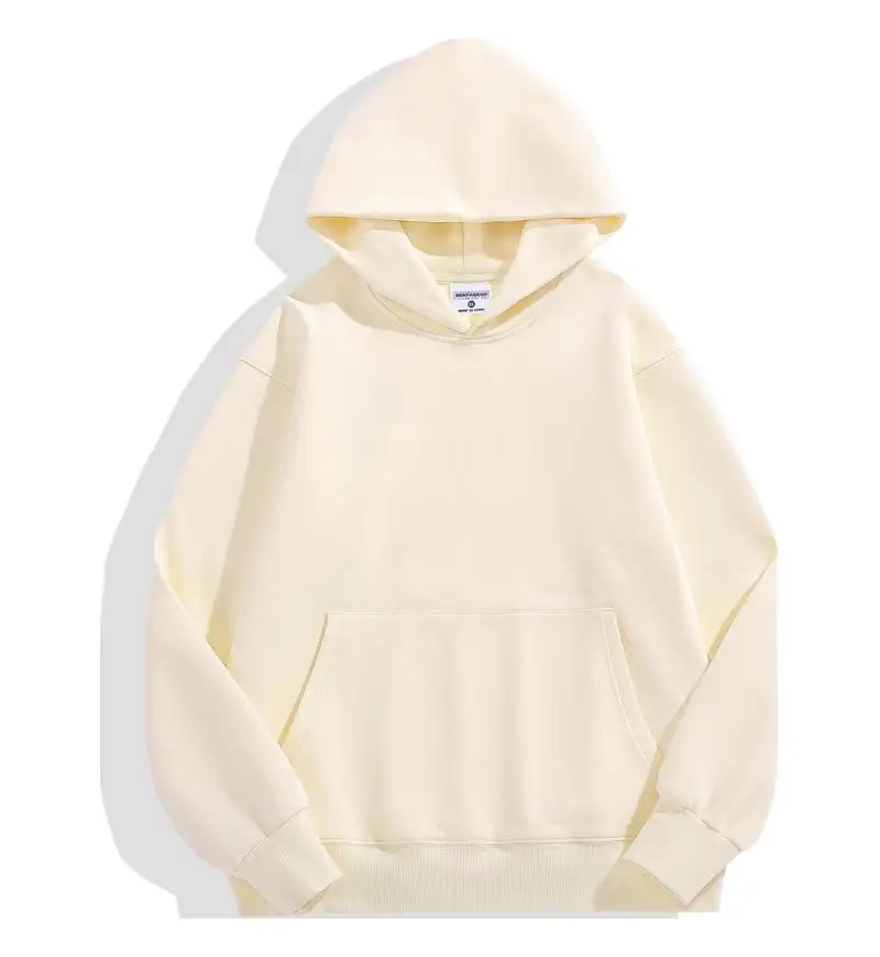 DIY Custom Uw Merk LOGO 500GSM Zwaar Gewicht Nieuwe Herfst Winter Casual Dikke Katoenen heren Top Effen Kleur Hoodies Sweatshirt