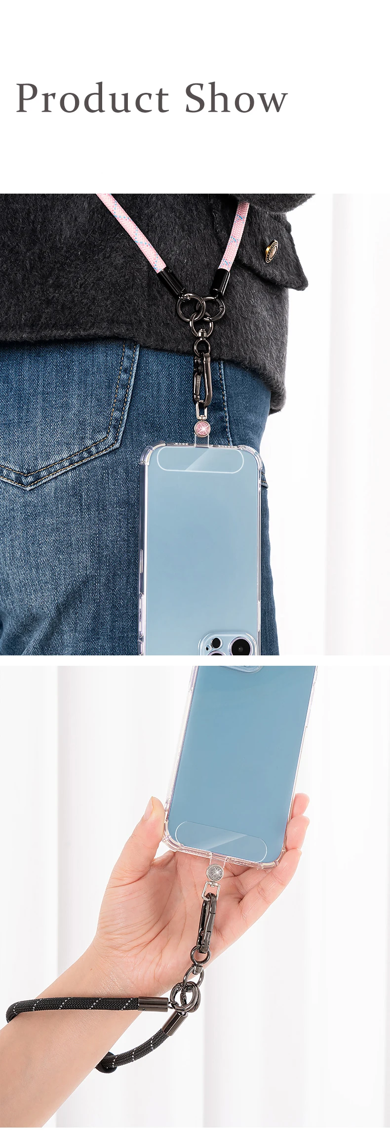 Glänzende Handy-Befestigungslaschen Universelle Handyband-Patches Luxuriöse Glitzer-Handyband-Ersatzteile für Mobiltelefone – Detail 9