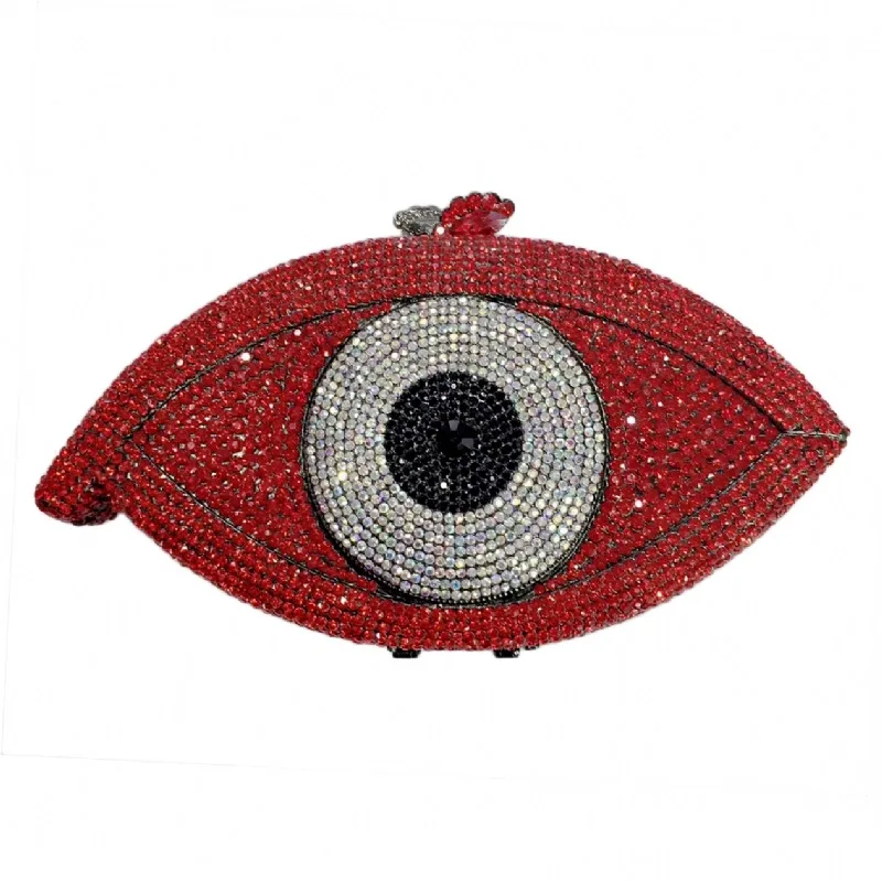 

Women's Eyes Set With Diamonds Dinner Bag Empty Metal Diamond Clutch Banquet Dress Hand Full Of Diamonds Bolso Diseñador De Lujo