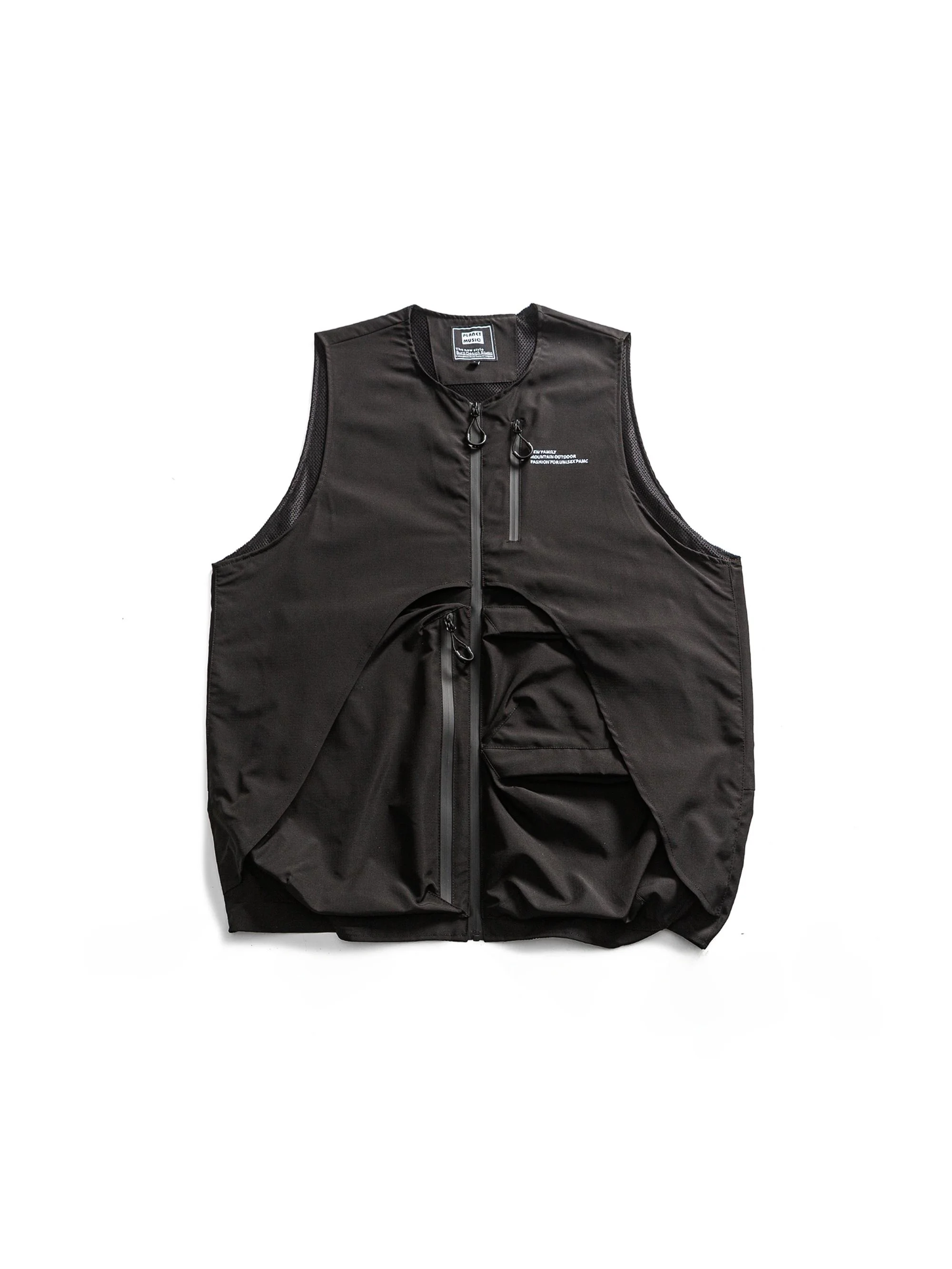 

Functional Multi-ket Trendy ex Workwear Mountain System Vest PLANEUSIC Japanese Sle Stand Fit Youth Casual Spring