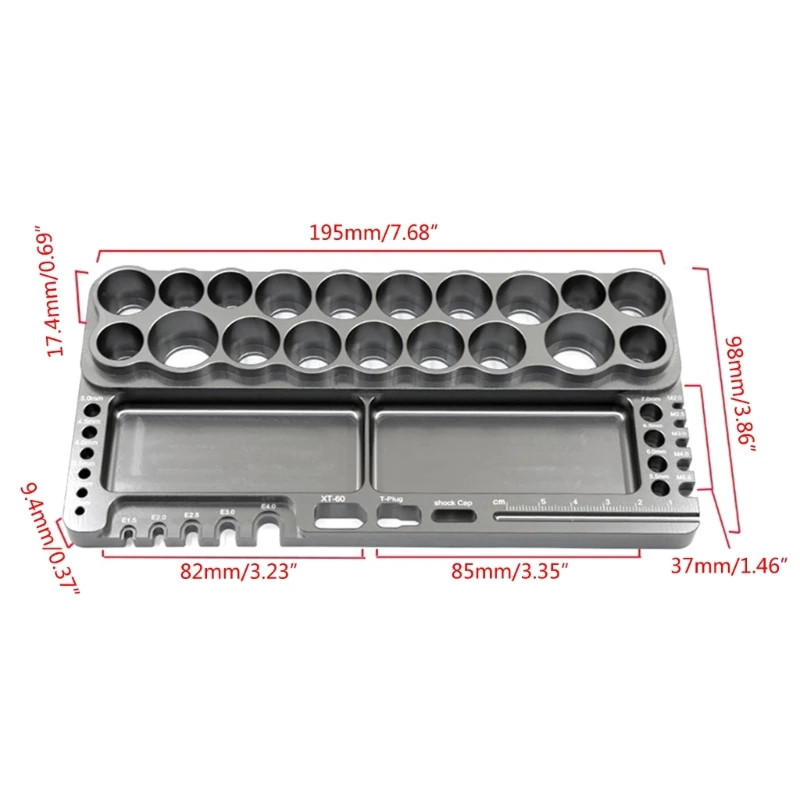 Sturdy Metal Tool Set with Socket Model Tool Rack for Professional Technicians