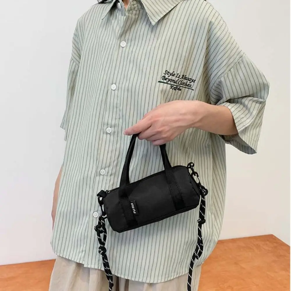 

Elegant Large Capacity Nylon Crossbody Bag Solid Color Handbag Pillow Bag Korean Style Shoulder Bag Girls/Female