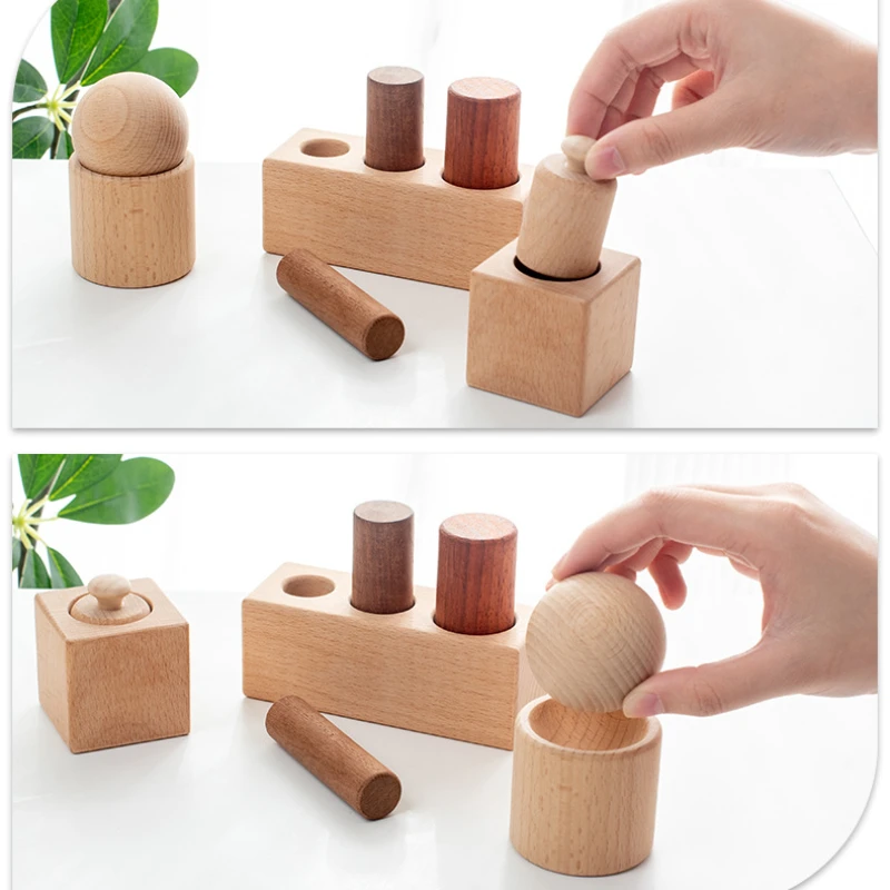 سجل تعليم مونتيسوري كافية ألعاب الطاولة الخشب التراص اللبنات ألعاب أطفال ألعاب تفاعلية حسية اكسسوارات الطفل #4
