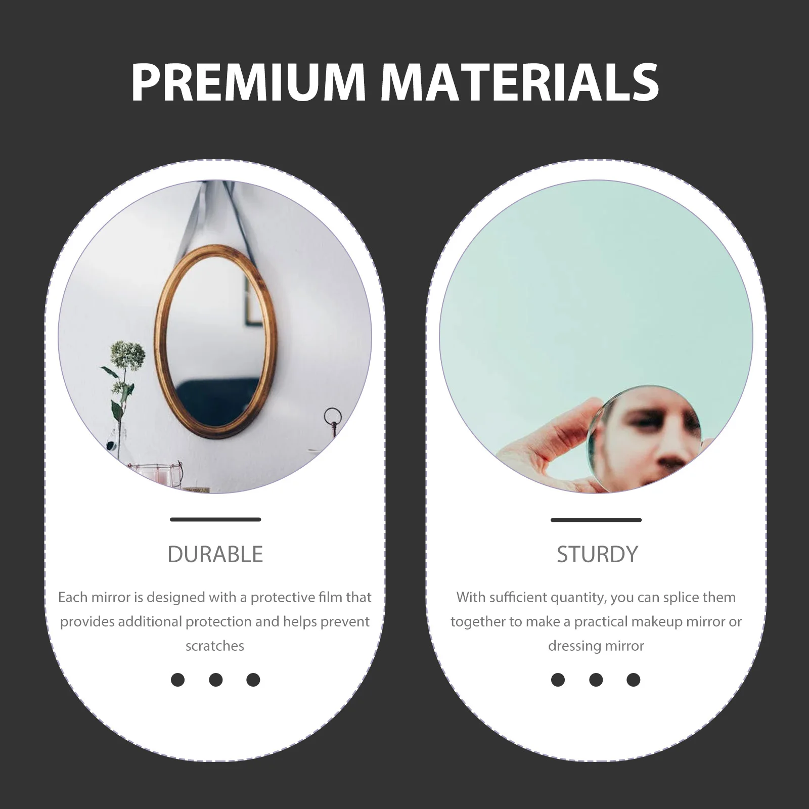 

30Pcs Mini Mirror Pieces Acrylic Wall Sticker Decals for Living Room Bedroom Home Decor Easy Apply Self Adhesive Silver Mirrors