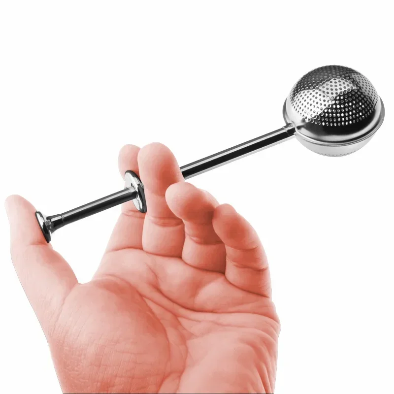 Telescopic Ball Tea Infuser Stainless Steel Tea Strainer Mesh Teaspoon Filter Metal Loose Leaf Tea Bag Strainer Kitchen Teaware