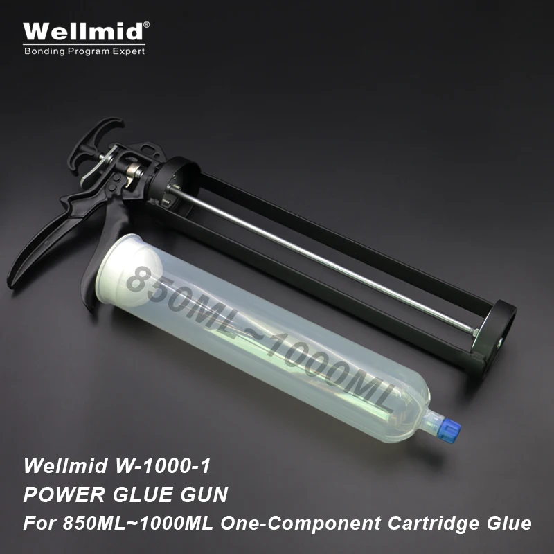 

Manual Glue Gun For 850ml-1000ml Syringe Barrel Single Component 1K PU Epoxy UV Solder Paste Sealant 3M ARALDITE Metal Power Gun