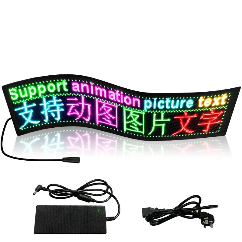 

Big LED Screen Sign Advertising RGB Scrolling Message Display Board Foldable App Soft Flexible Led Panel Car Rear Led Lights