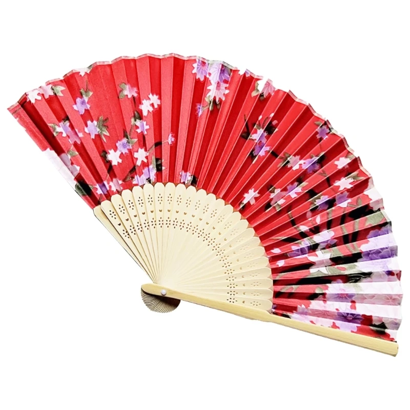 Quạt cầm tay gấp gọn dành cho nữ Trung Quốc Nhật Bản Hoa Tre Quạt cầm tay cho Lễ hội âm nhạc Khiêu vũ Quà tặng Biểu diễn Trang
