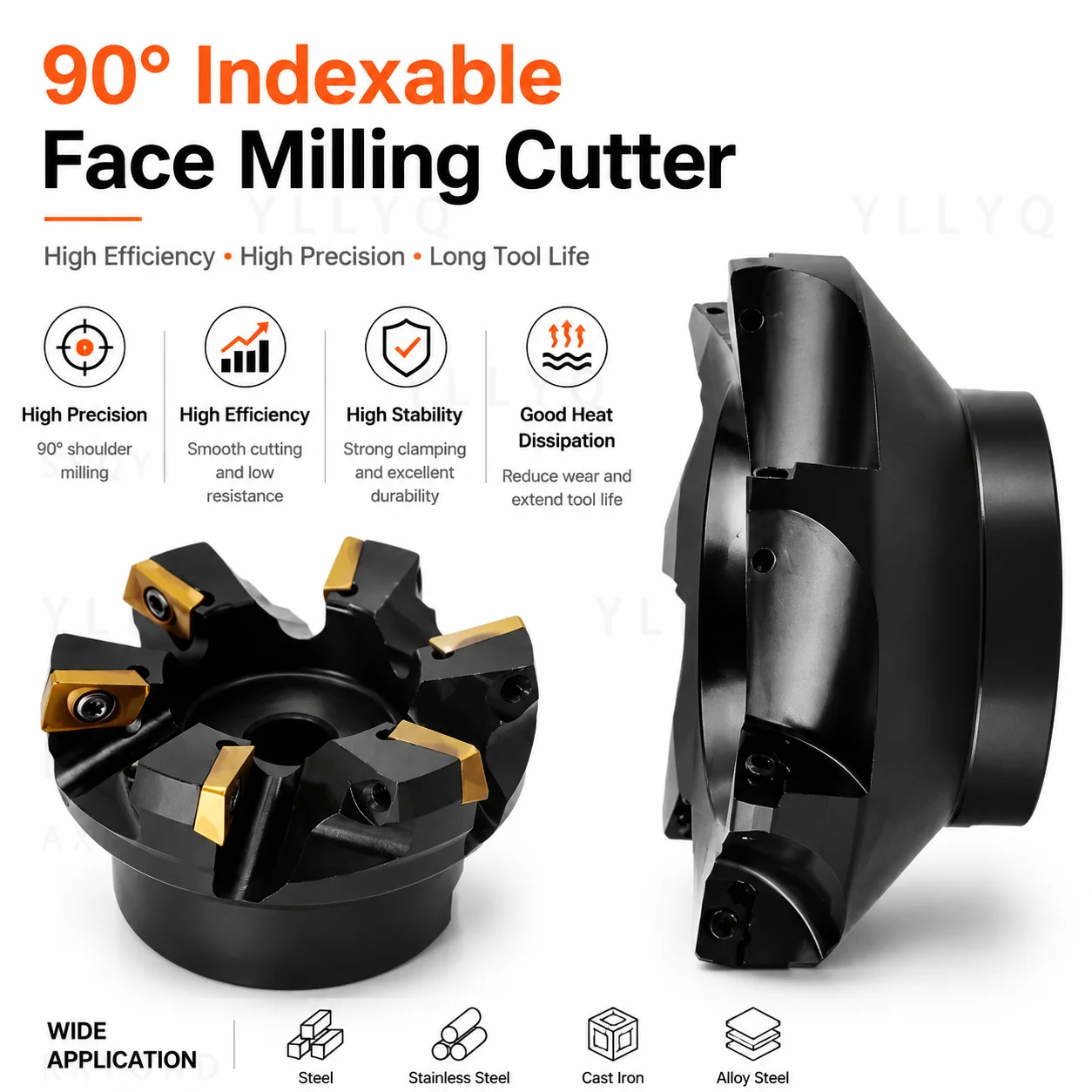 

RAP 300R 400R Waste Corner Milling Cutter Head 75/90 Degree For APMT1135 APMT1604 Carbide Inserts CNC Tool