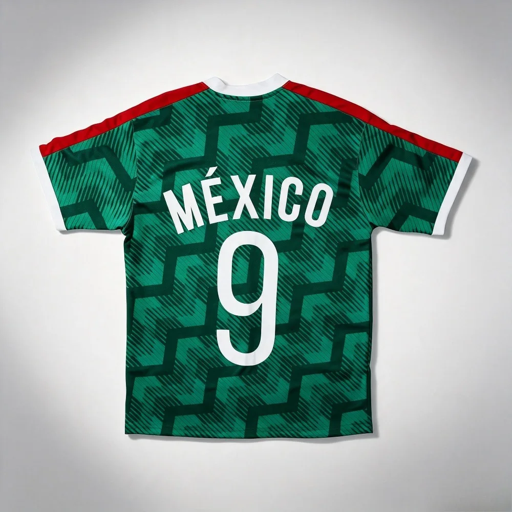 Cartoon Tiger Head Print Men T-Shirt Mexico Tone Quick Dry Sports Jersey Casual Match Day Short Sleeve Fan Daily Wear Tops