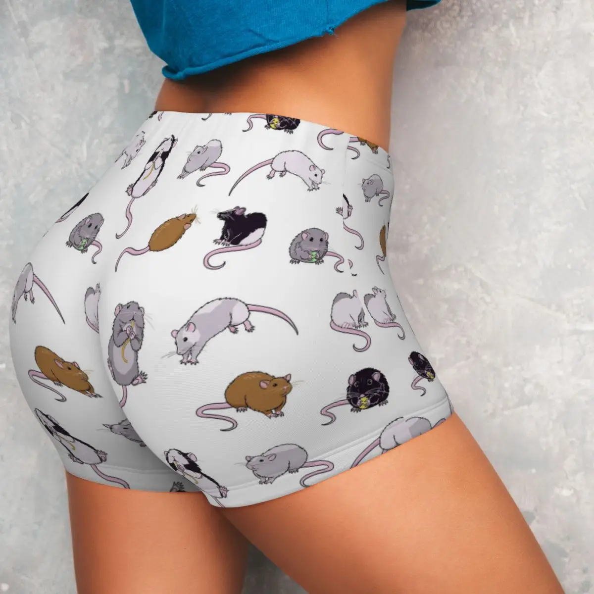 Custom Rats, Rats, Rats Yoga Shorts Women Gym Workout Running Athletic Volleyball Biker Shorts