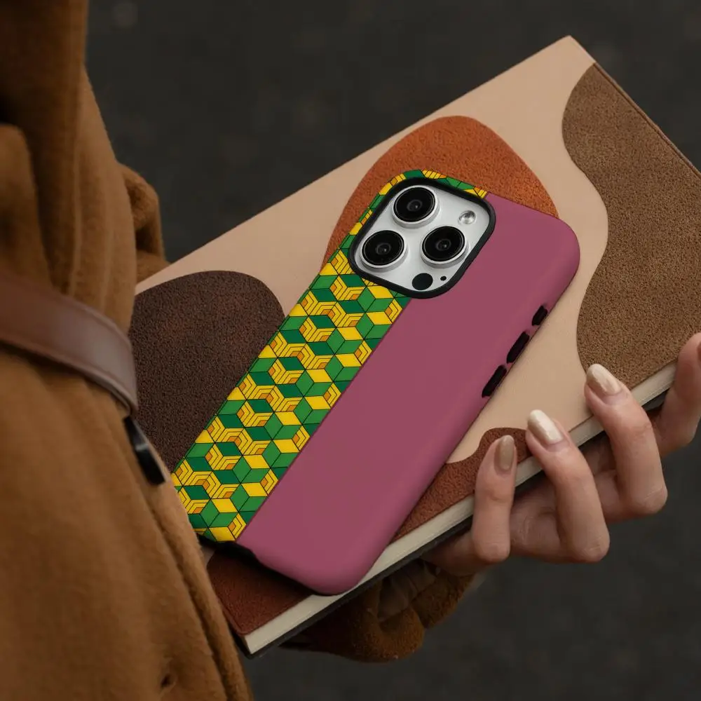 حافظة هاتف لهاتف آيفون 17 D-demons 16 15 14 13 12 Pro Max Slayer Anime Plus لامعة عالية الدقة بطبقة مزدوجة نمط سائل غلاف صلب #1