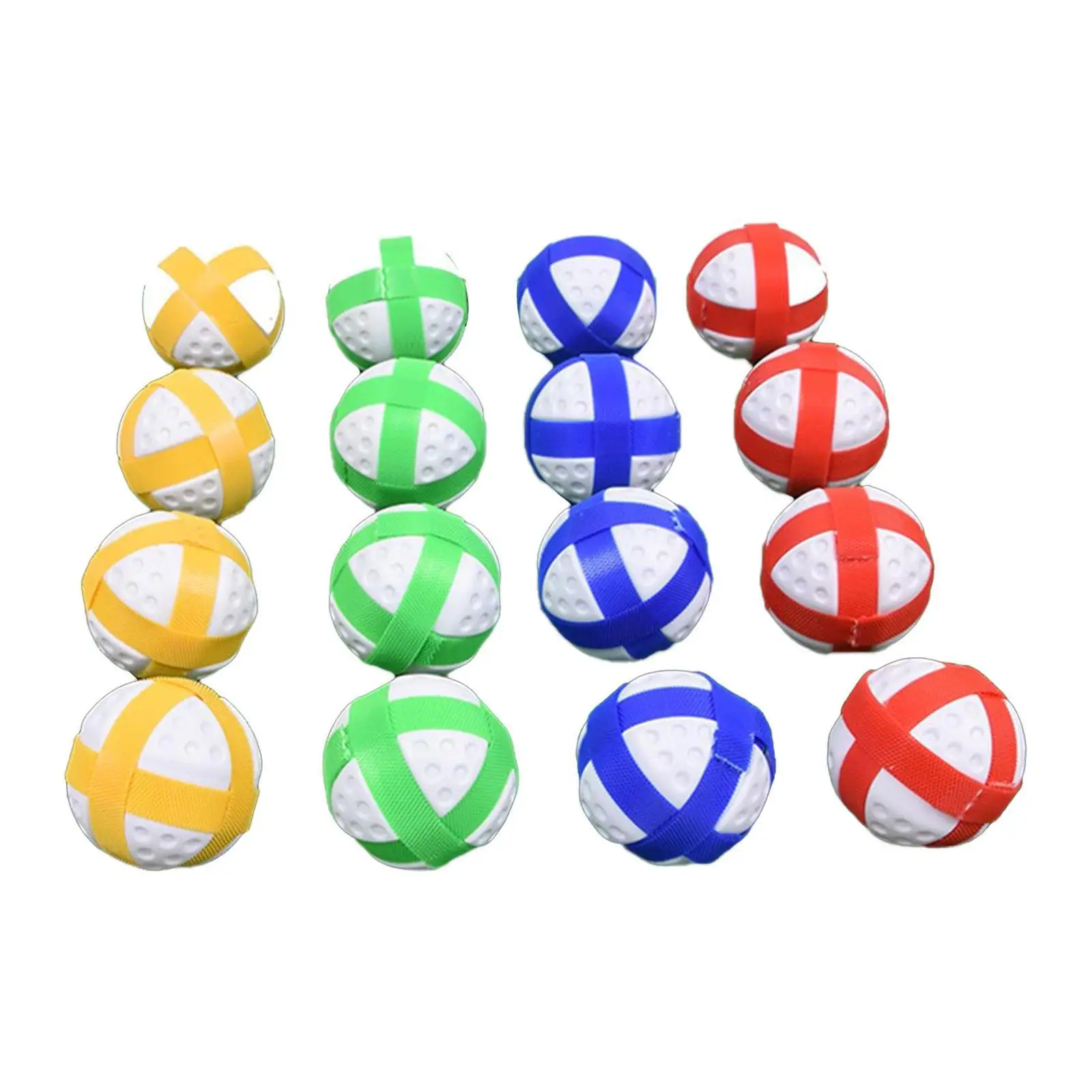 16Pcs Golf Sticky Balls Hook and Loop Balls Lightweight Indoor Outdoor Party Games Game Accessories Sport Balls Toy