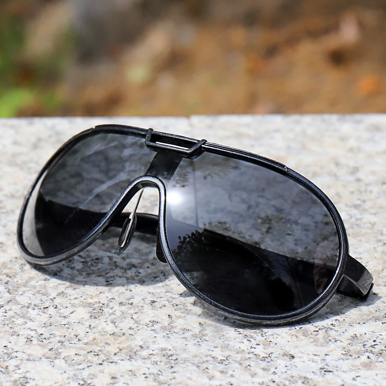 Angel-Sonnenbrille, PC-Rahmen, für Herren und Damen, trendige runde, winddichte Sonnenbrille mit UV-Schutz, Radfahren, Fahren, Reisen, mit Box – Detail 2