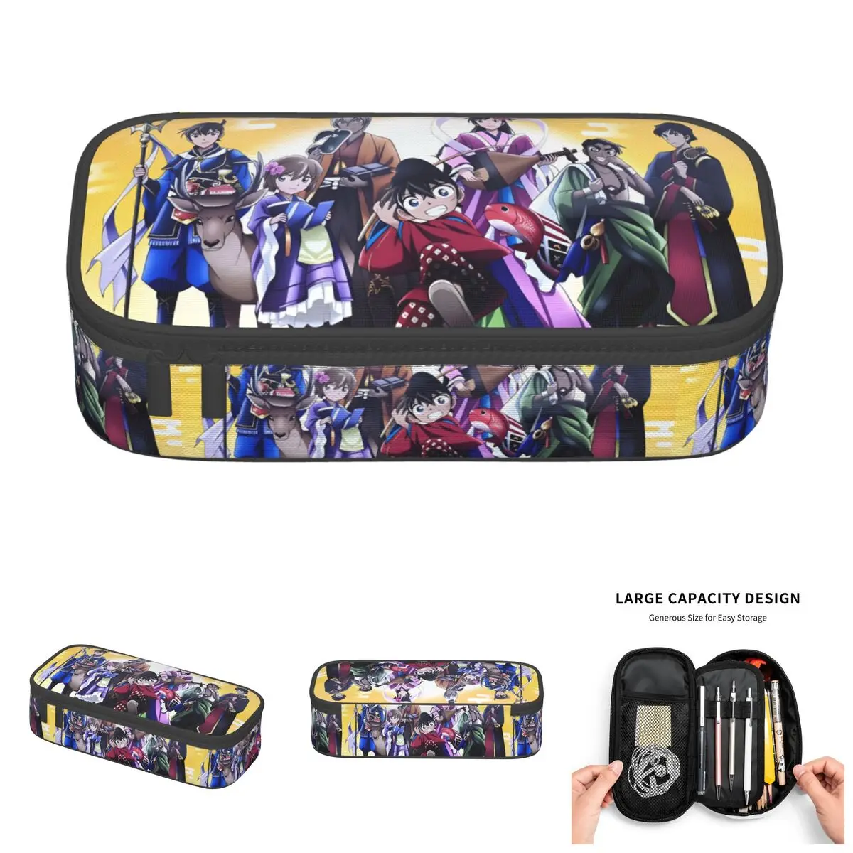 Estuche para lápices Heiji Hattori Detective Conan Edogawa para Shinichi Kudo Ran Mouri Toru Amuro Kazuha Toyama, caja para bolígrafos, accesorios