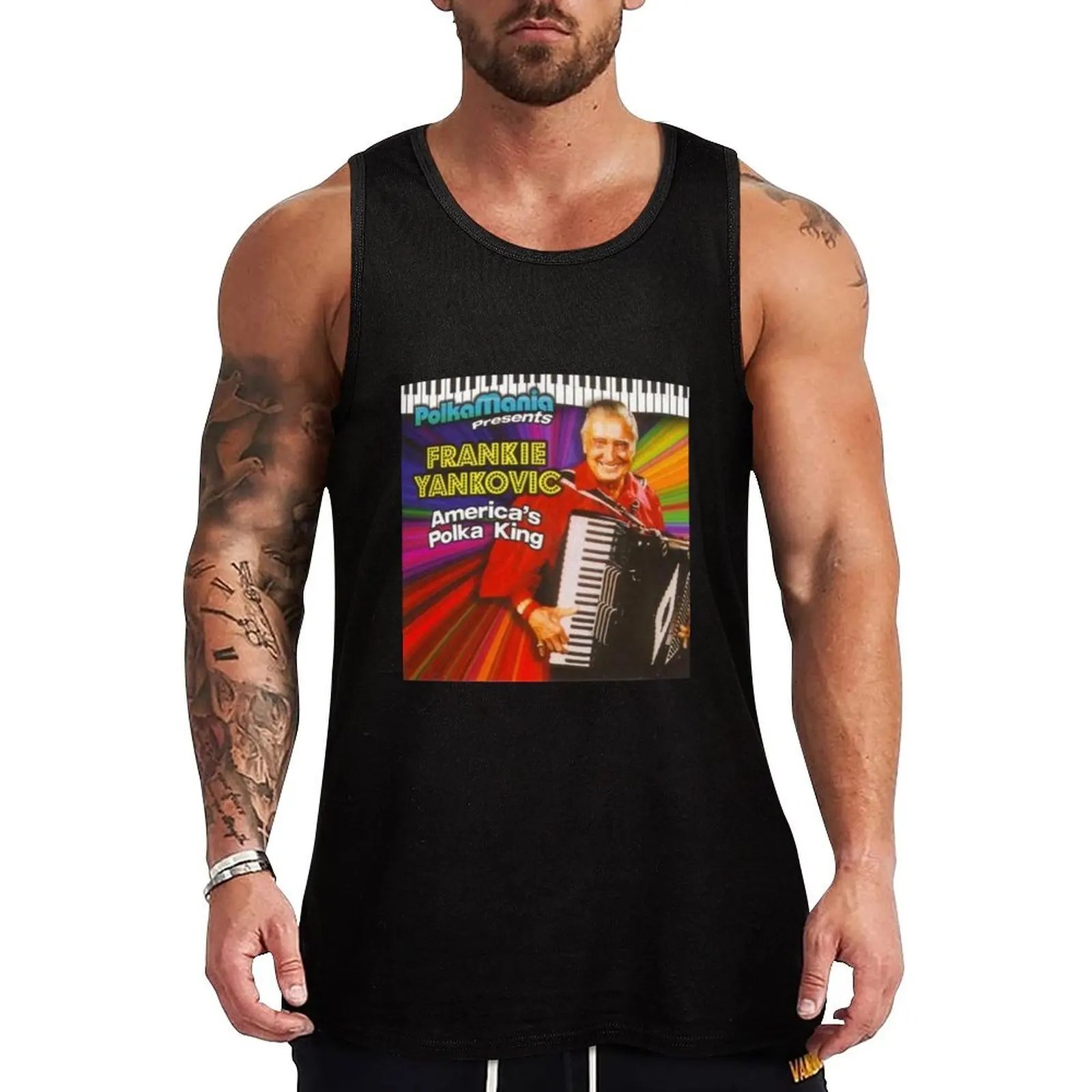 Frankie Yankovic: America's Polka King Tank Top Urban Casual Tank Top Streetwear Sleeveless Shirt