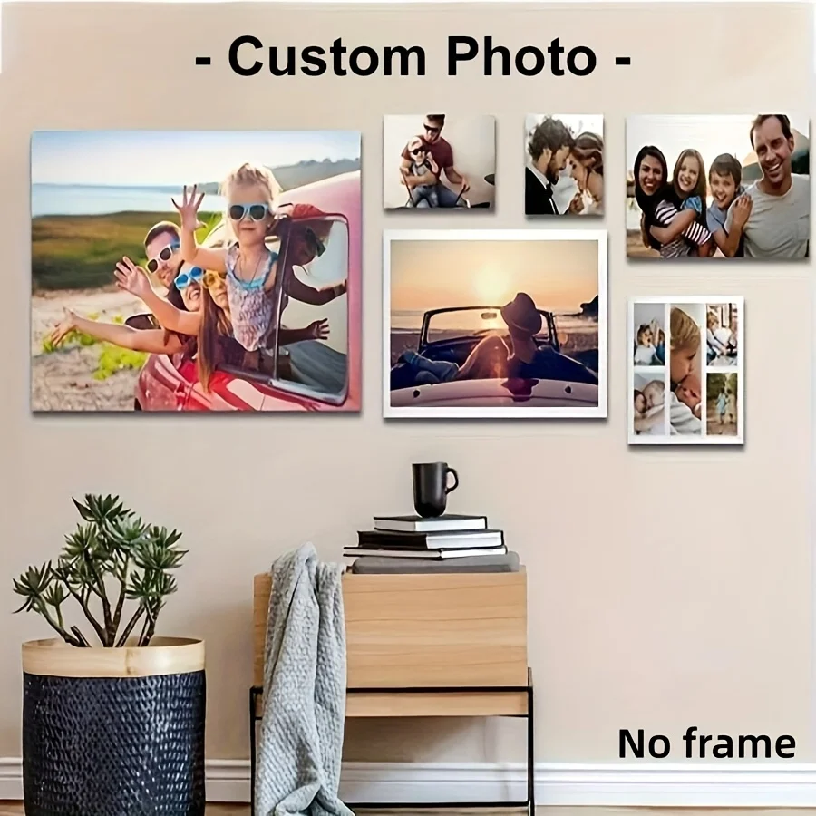 2pcs Customized Canvas Prints for Your Precious Memories Frameless Posters Gifts for Family, Friends, and Partners Home Decor