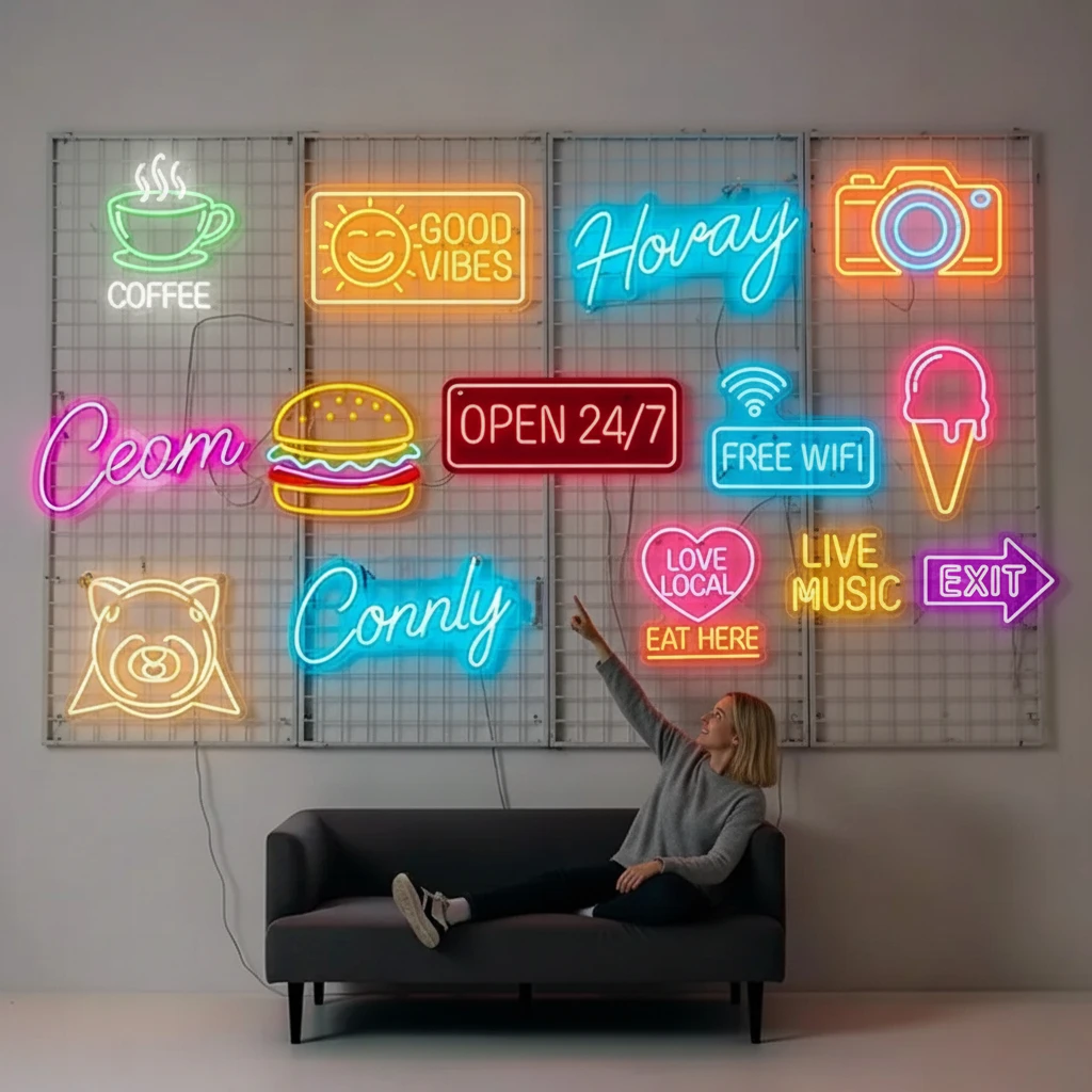 Custom Neon Sign Decor: Barber Shop, Bar, Café, Studio, Beauty Salon – Personalized Led 3D Acrylic Signs & Birthday LED Lights