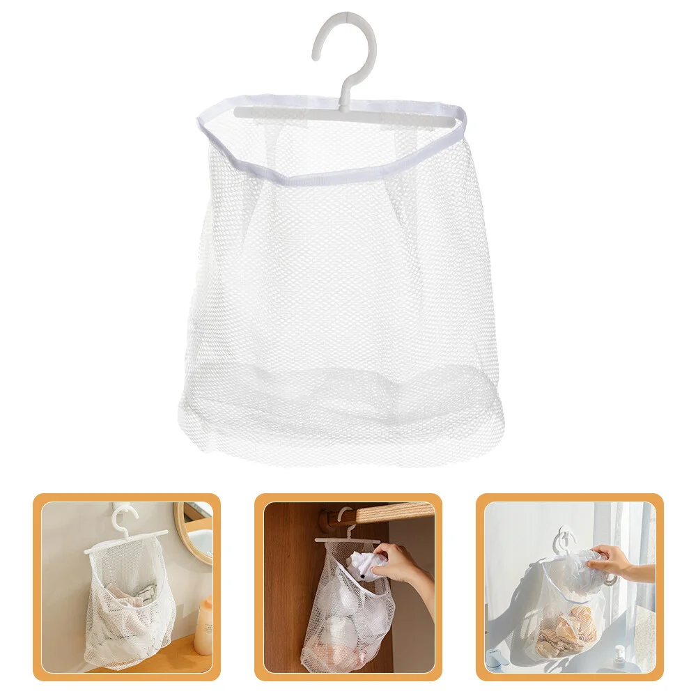 Laundry Basket Versatile Clothespin Bag Fruit Holder Travel Storage Washable Hanging With Hook Peg Bags Laundry Storage Net