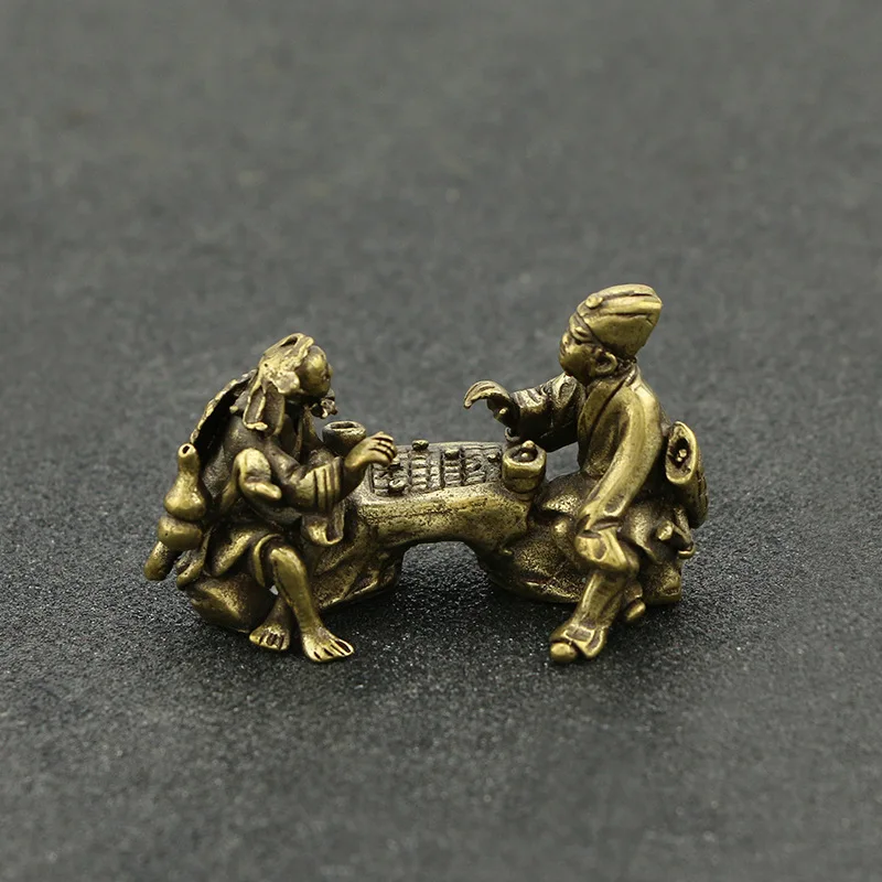 Brass Retro Chess Match Ornament Office Home Decoration