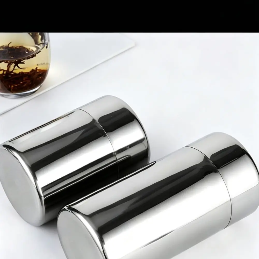 Durable Metal Tea Storage Jar Airtight Food Container For Coffee Beans Loose Leaf Office Home Travel Hiking Gear