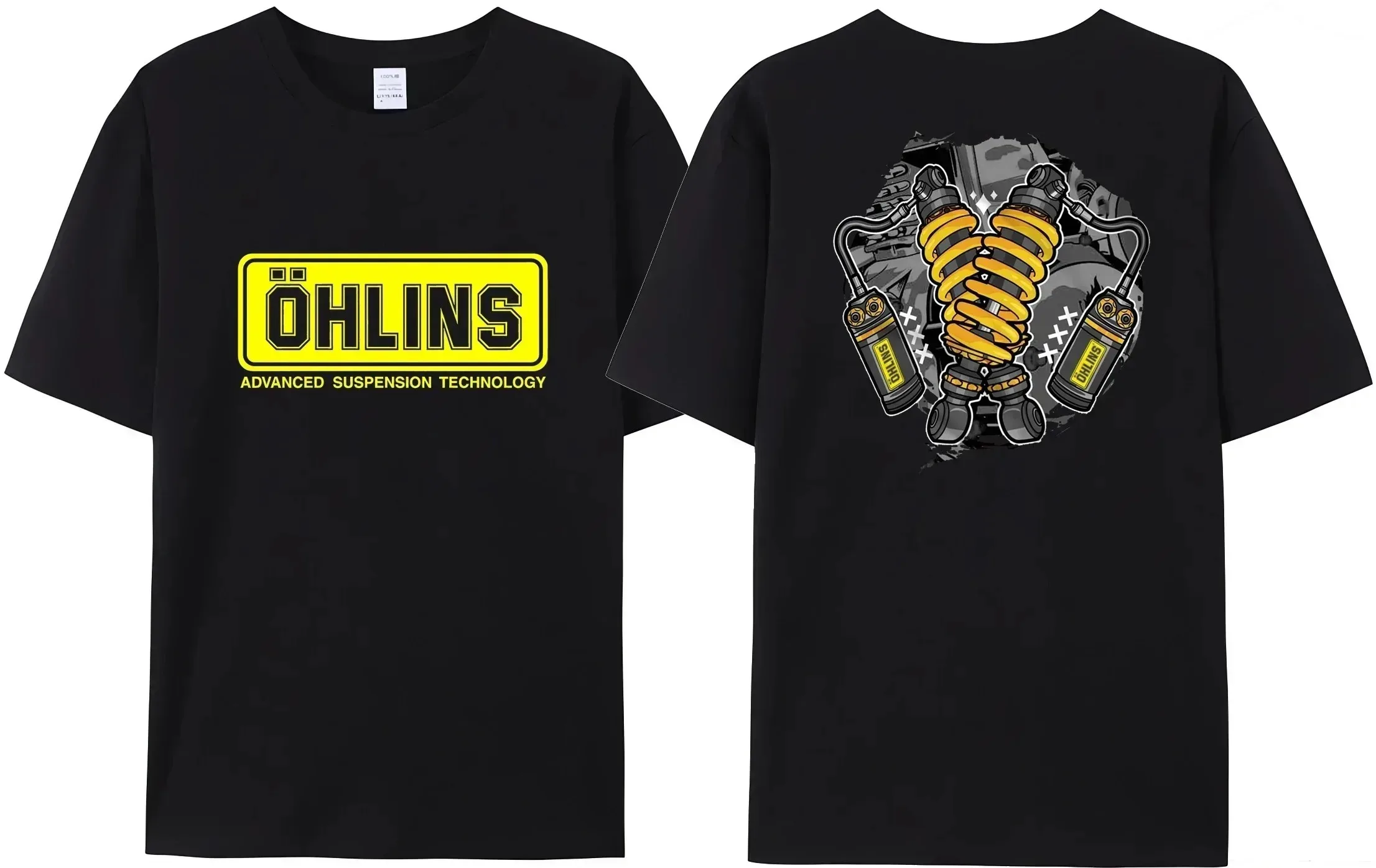 Ohlins Suspension T-shirt Graphic 2024 Men T Shirt Casual Oversized Sports Tops Breathable Comfortable Streetwear S-4XL Cool Tee