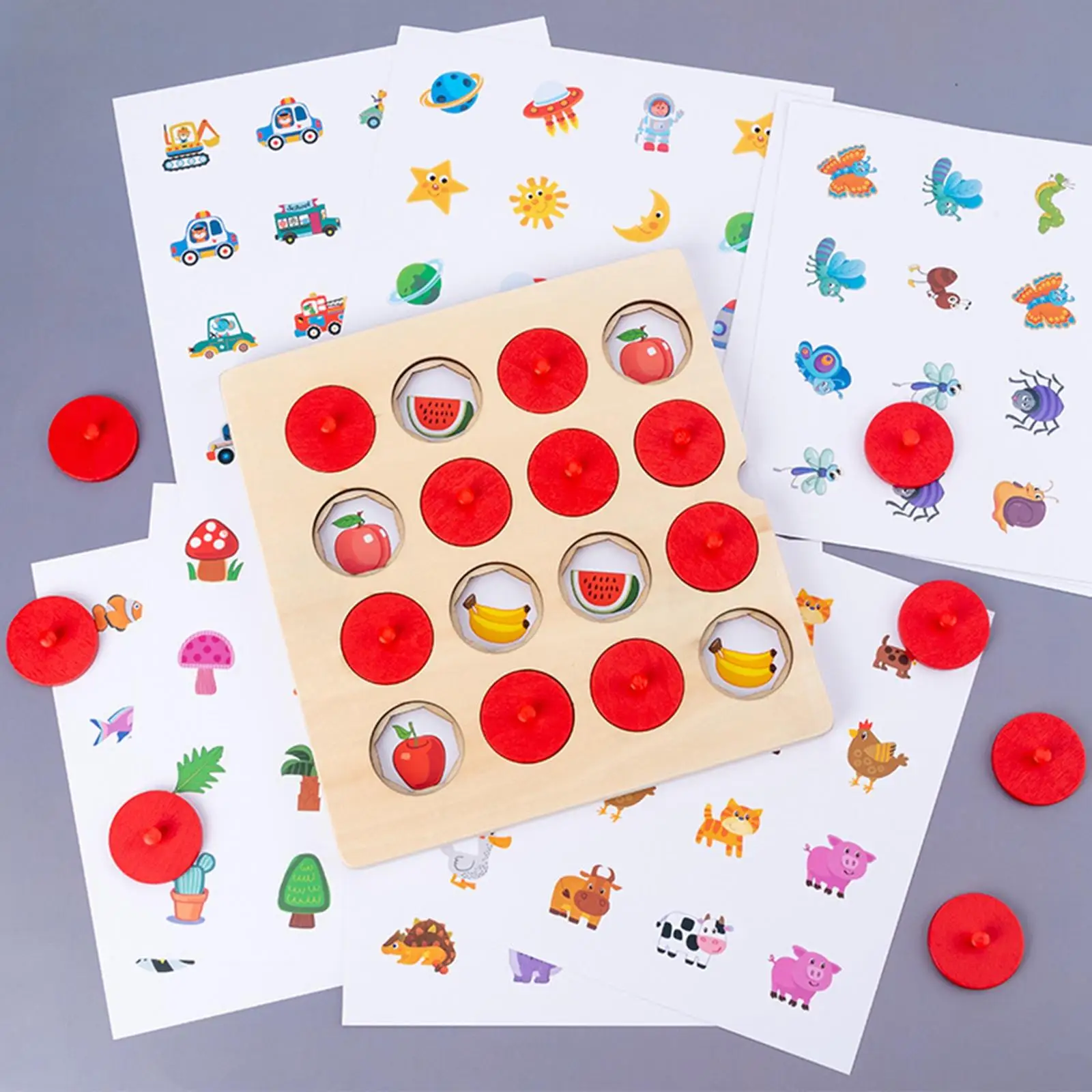 Memory Game Learning Toy Creative Activities Practical Portable Montessori Toy