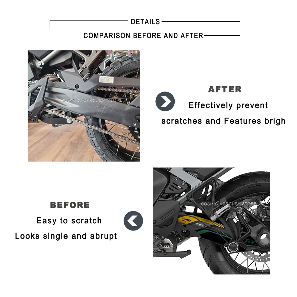 For BMW R1300GSA R 1300 GS Adventure 2024 2025 Motorcycle Swingarm 3D Epoxy Resin Protective Sticker