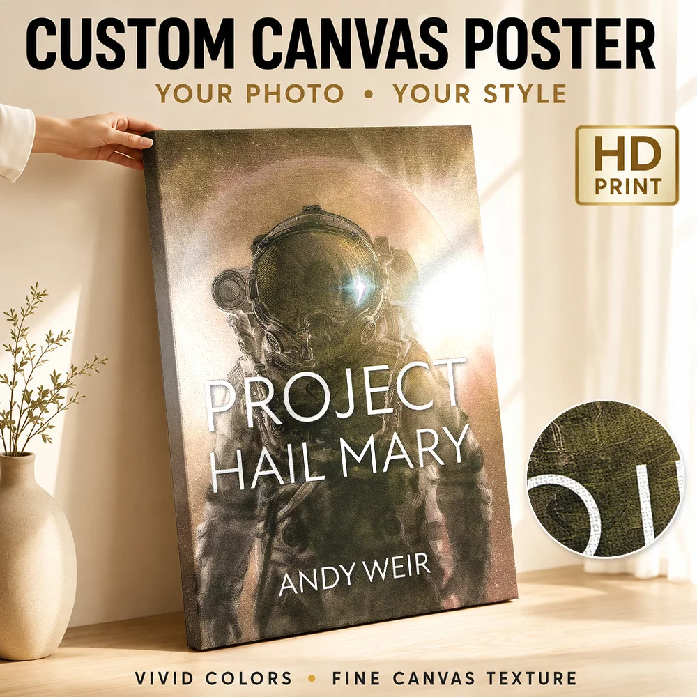 Project Hail Mary Book Cover Framed Canvas Poster Personalized Modern Aesthetic Wall Paintings Decoration for Dining Room Home
