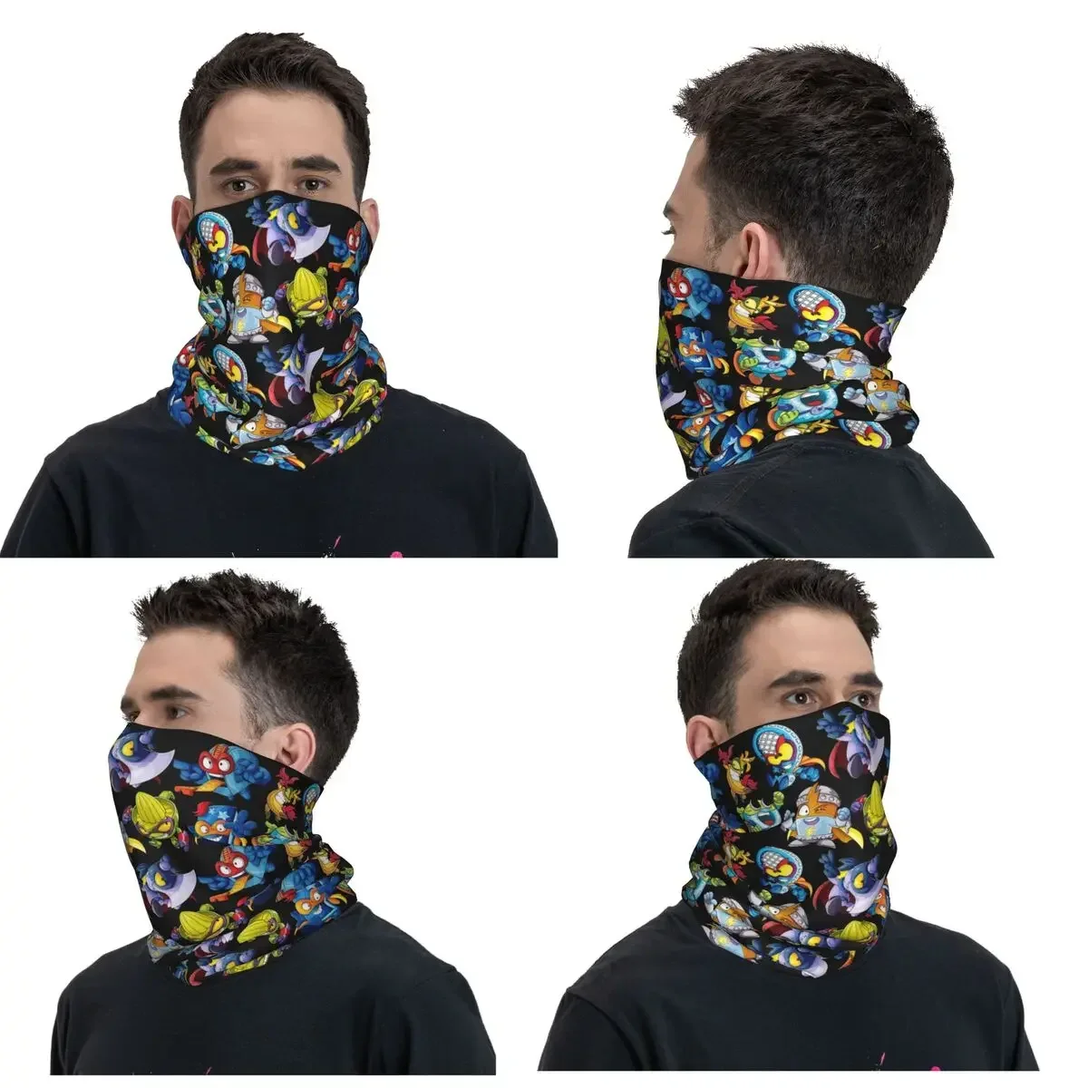 Superthings Bandana Neck Cover Printed Wrap Scarf Warm FaceMask Riding For Men Women Adult All Season