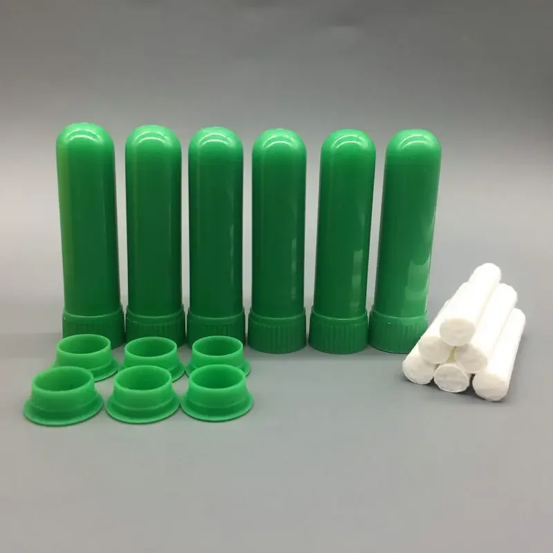 30/50/80/100/200pack Lege Neusinhalator Buis met Katoenen Wieken Refill Plastic Neusinhalator Sticks voor Essentiële Olie Containers - afbeelding 1