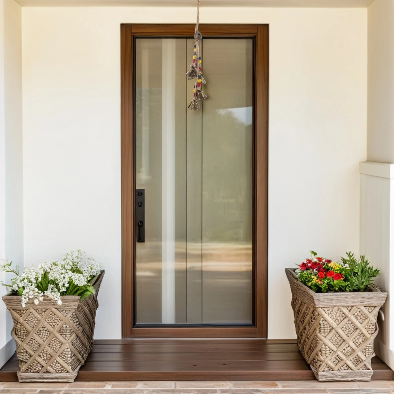 

Счастливые колокольчики, защитный колокольчик отьмы, деревянные бусины, ретро-очарование, уличный мобильный сад, мемориальный декор для мероприятий