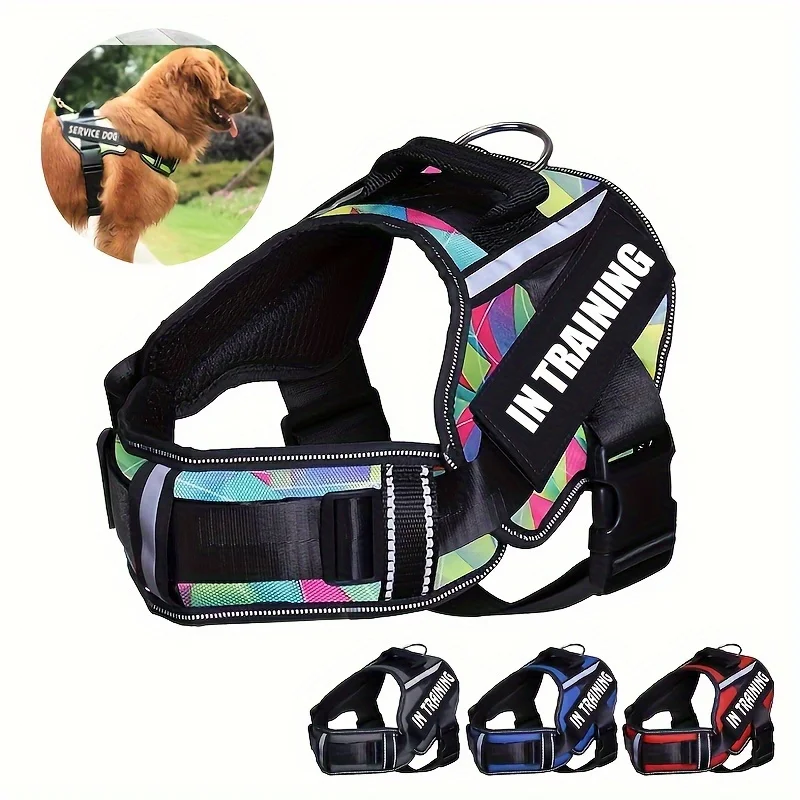 Dog Harness Reflective Breathable Adjustable Design Vest Leash for Small Medium And Large Dogs Outdoor Pet Supplies