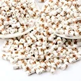 35pcs Brown hand-paint flowers pattern Cylindrical ceramic bead for Making Charm DIY Necklace Anklet Accessory Craft Supplies