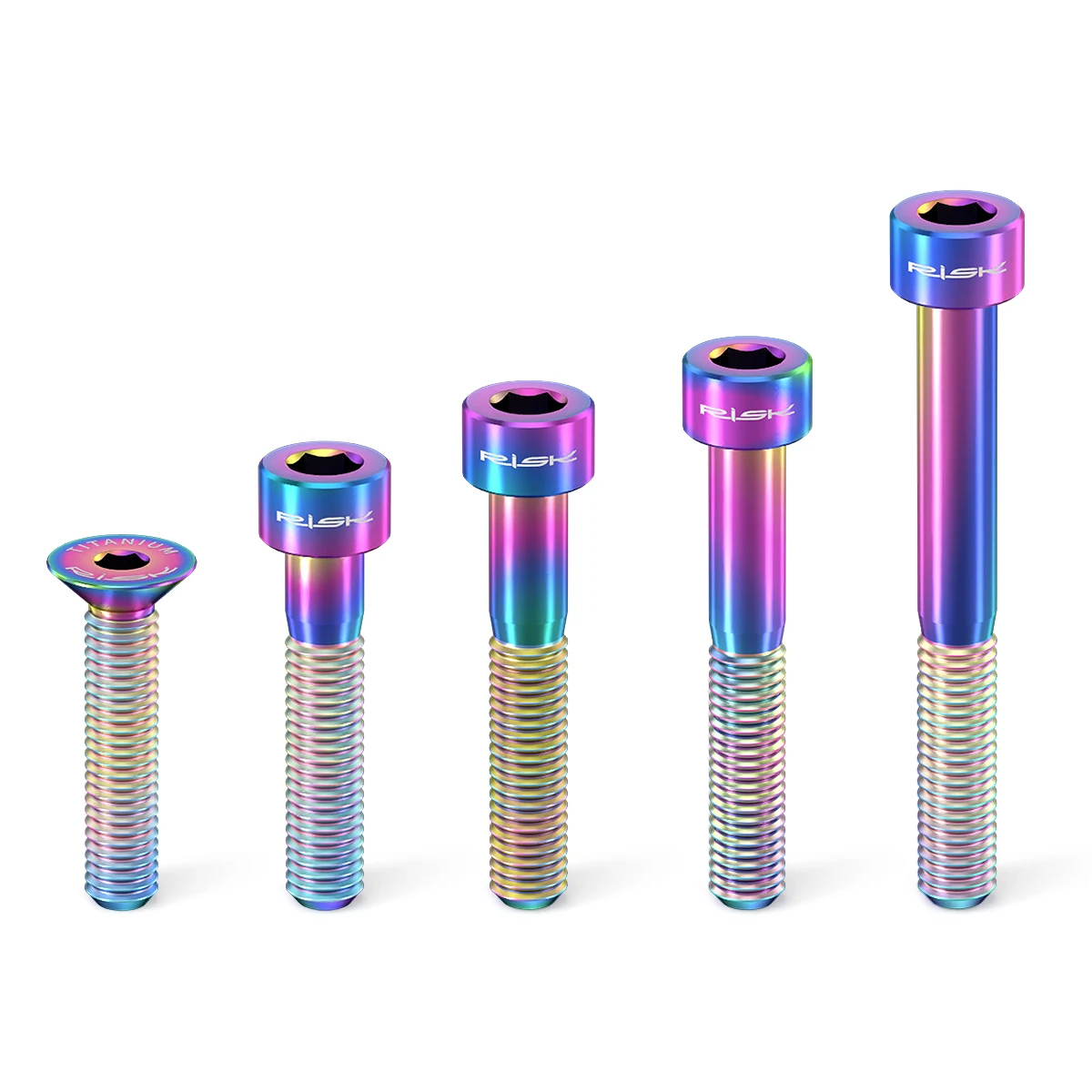 AliExpress RISK Bike Titanium Bolt Screw M6x30 M6x35 M6x40 M6x50 for Bicycle Headset Stem Cap Cover Disc Brake Caliper Flat Allen Head