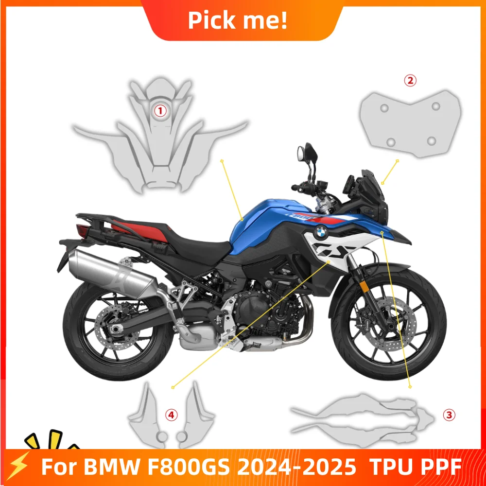 

2025 New!For BMW F800GS 2025 2024 PPF TPU Protective Film Full Body Paint Protection Scratch Resistant Kit Motorcycle Body Wrap