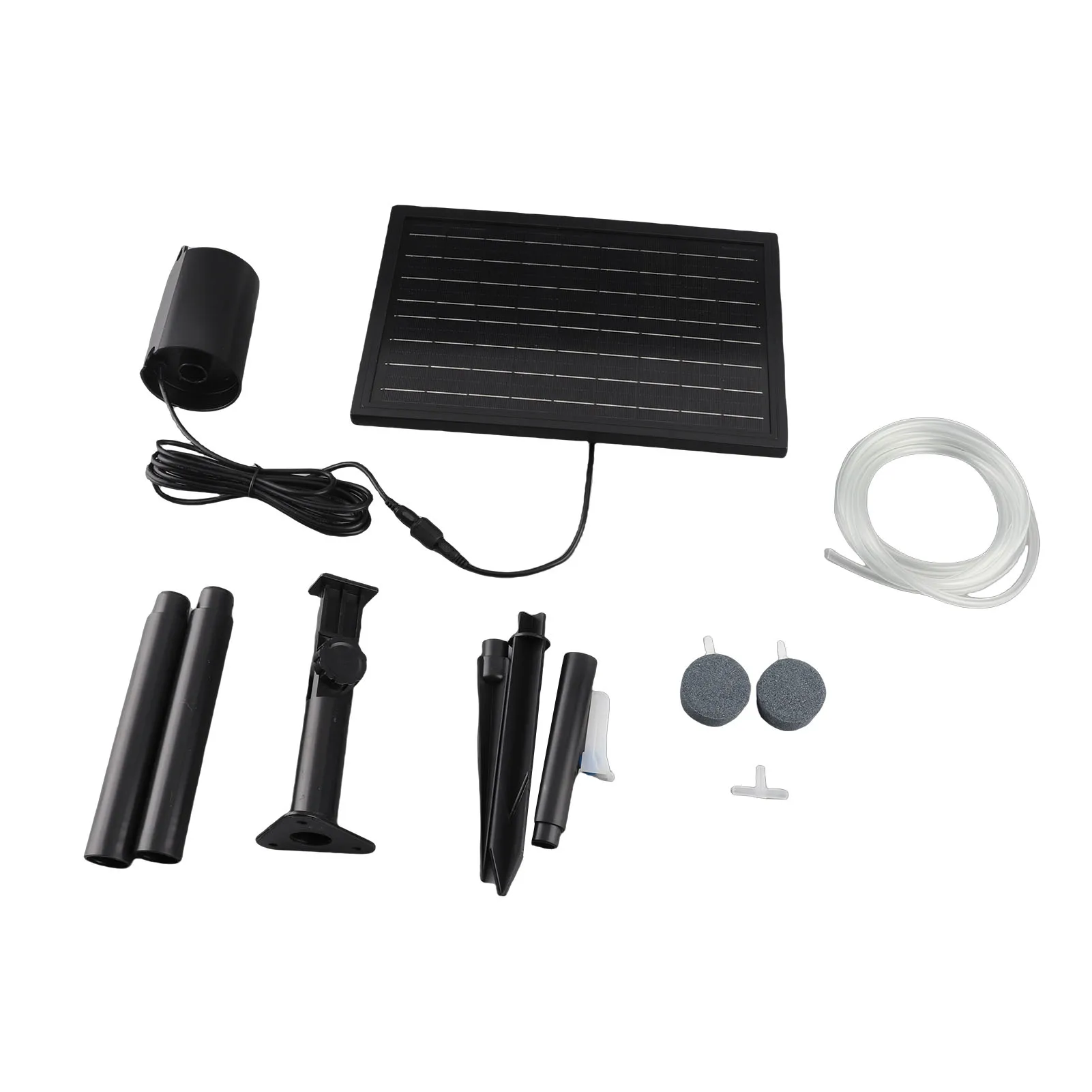 Solar Aerator Adjustable Air Oxygen Pump Energy Saving Solar Powered Stable Air Pump Oxygenator for  Small Fish Pond Stock Tank