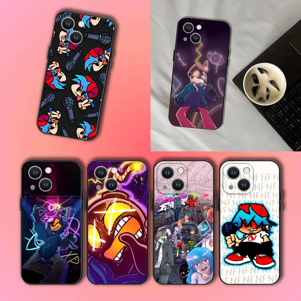 

Game F-Friday Night F-Funkins Wear-resistant Phone Case For iPhone 17,16,15,14,13,12,11,Pro,XS,Max,XR,Plus Black Soft Cover