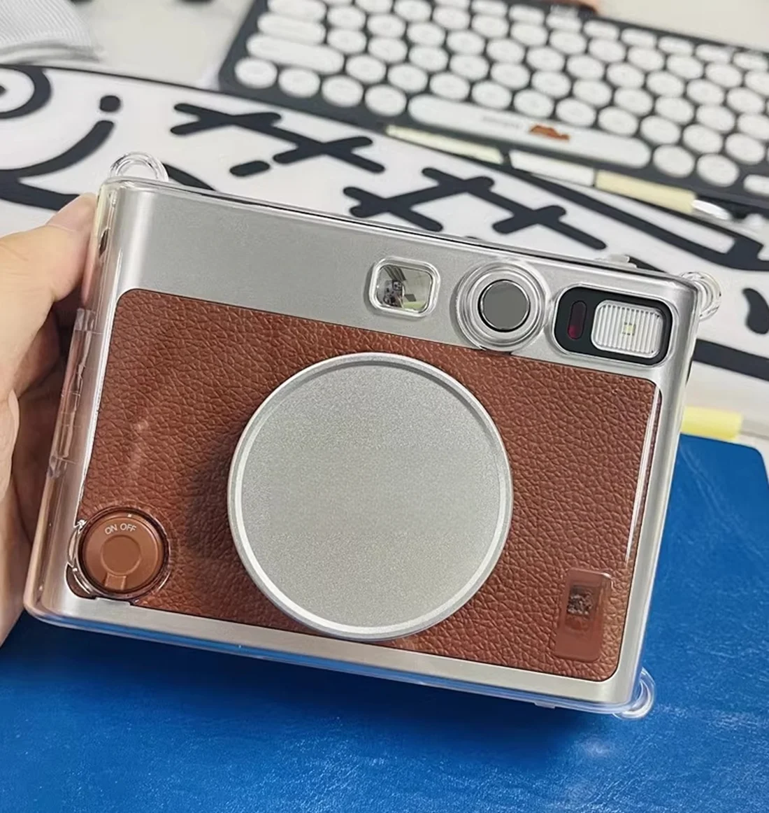 Camera Metal Lens Cap Cover Black Silver Camera Protective Hood Shade for Fujifilm Instax Mini90 Mini99 EVO Lens Accessories view 4