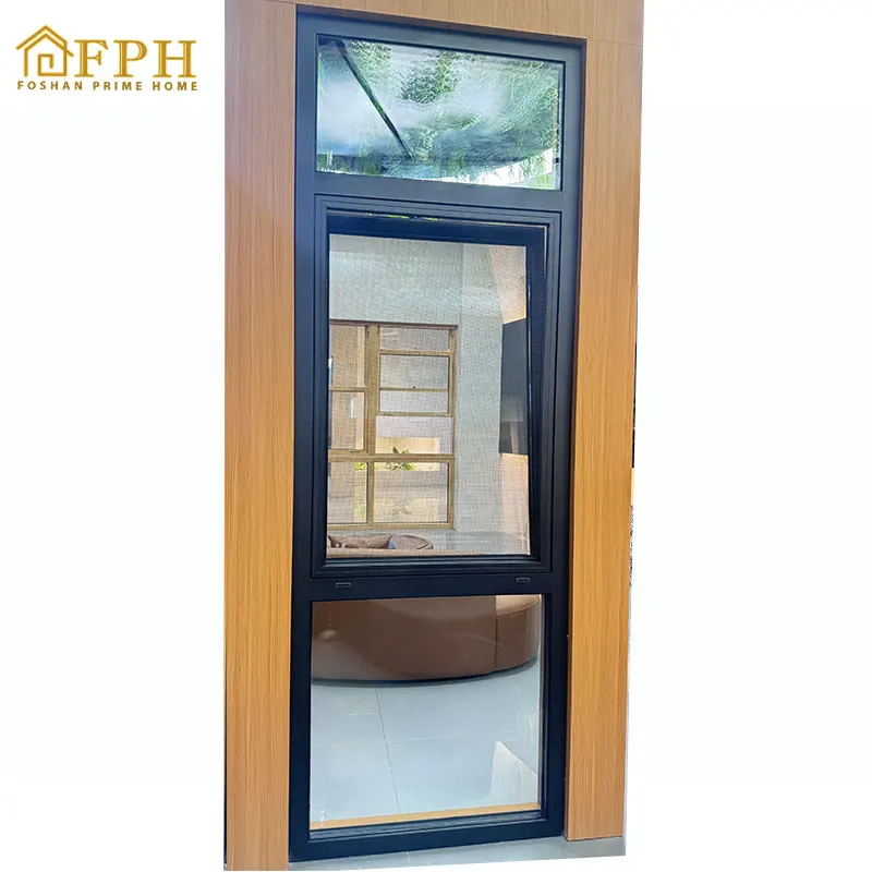 Custom Villa House Aluminum Clad Wood Frame Windows and Doors Soundproof Double Glazed Casement or Tilt and Turn Windows