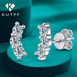 100% 925 Sterling Silver Earring 3mm Moissanite Stud Earrings For Women D Color VVS1 Diamonds Earring  Certified Wholesale