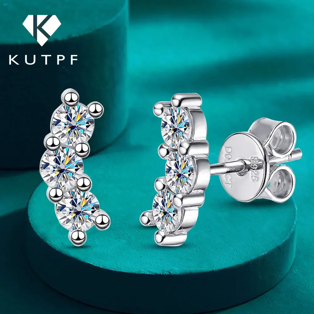 100% 925 Sterling Silver Earring 3mm Moissanite Stud Earrings For Women D Color VVS1 Diamonds Earring Gra Certified Wholesale