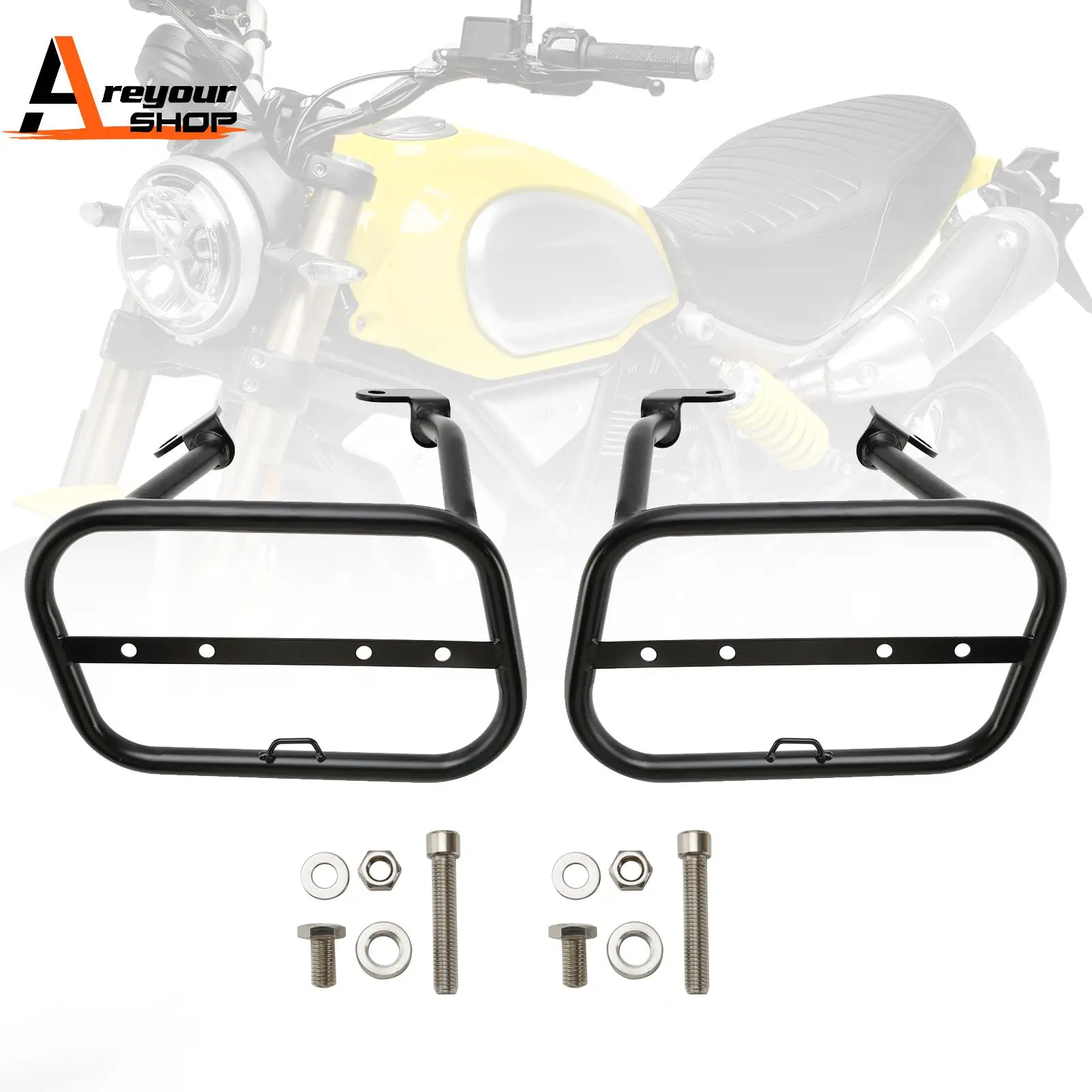 Side Saddle Bag Mounting Bracket Fit for Scrambler 1100 2017 2018 2019 2020 2021 2022 2023 Right