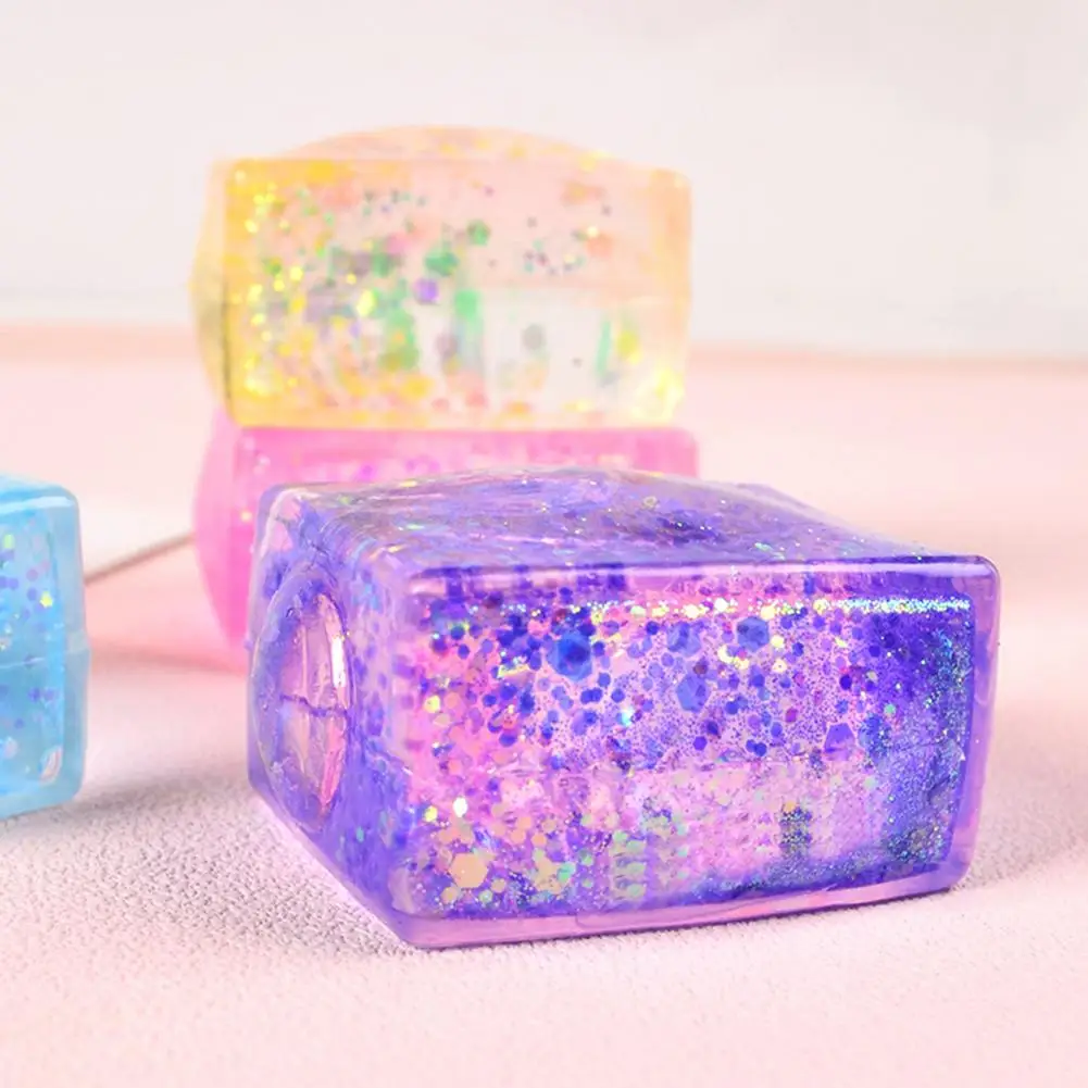 Cube de glace coloré à paillettes pour adultes et enfants, ensemble de jouets IkFidget, boule à presser amusante, jouet de décompression souligné, instituts