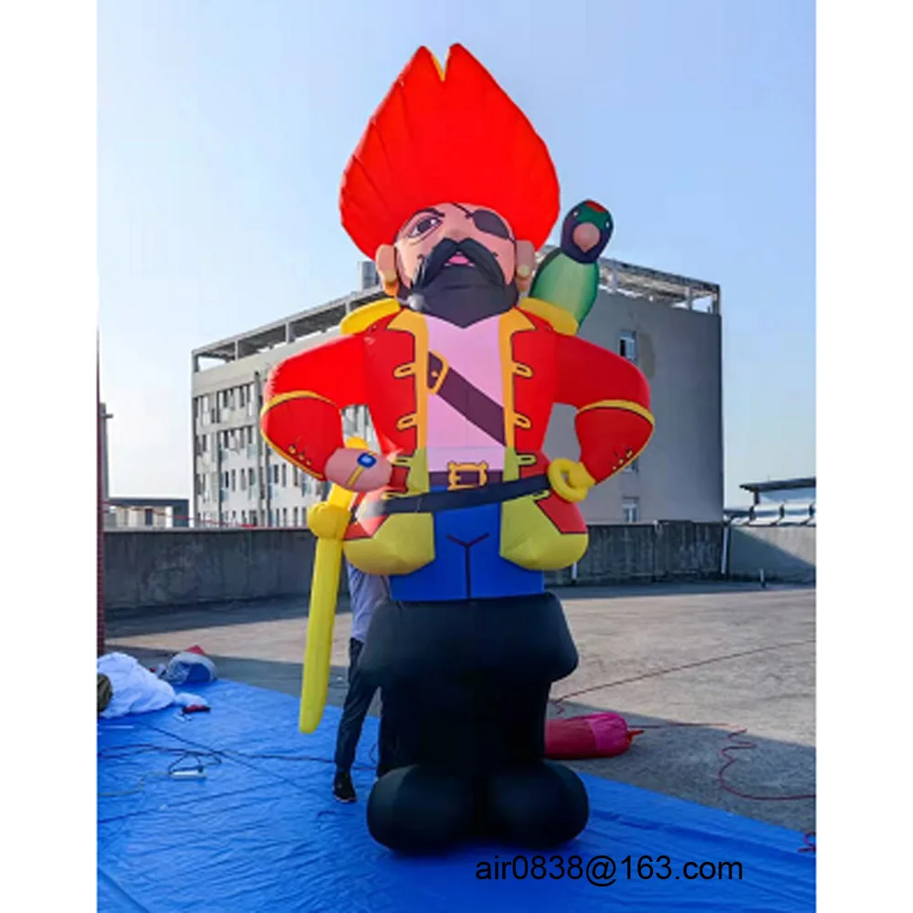 Capitán inflable gigante personalizado del pirata de Oxford de la historieta pirata inflable con el soplador para la decoración del acontecimiento