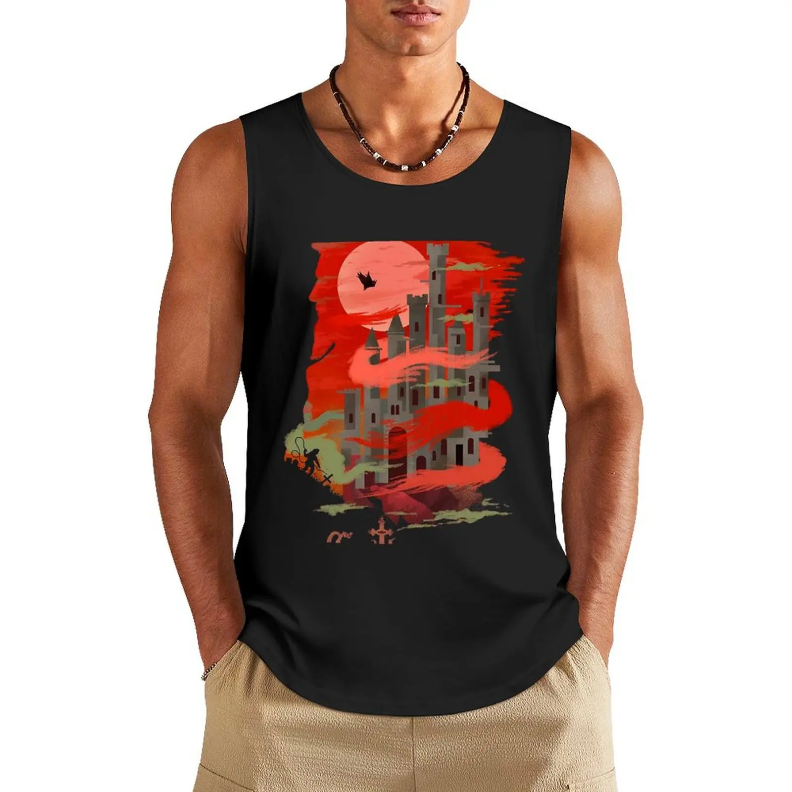 castlevania Tank Top plain t-shirt bodybuilding man gym for men gym men